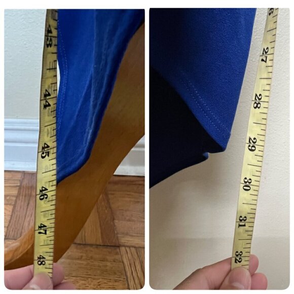 Emerald Sundae Womens Juniors Large V-Neck Sheath Asymmetrical Dress Royal Blue - Picture 5 of 8